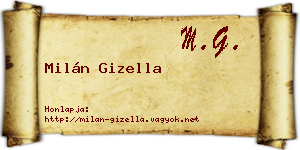 Milán Gizella névjegykártya