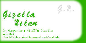 gizella milan business card